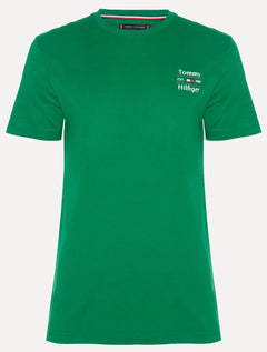 Camiseta Tommy Hilfiger Masculina Regular Stack Verde