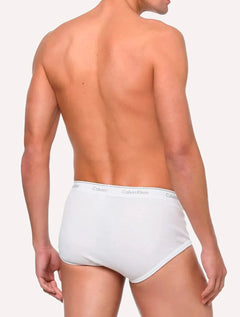 Cuecas Calvin Klein Underwear Brief Cotton Rib Branca Pack 3UN