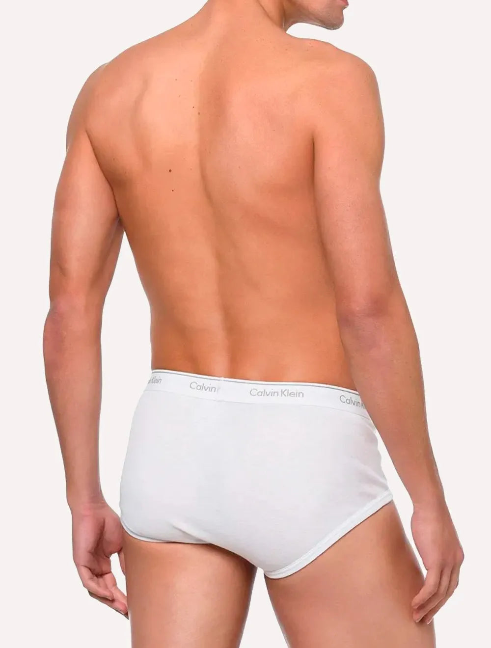 Cuecas Calvin Klein Underwear Brief Cotton Rib Branca Pack 3UN