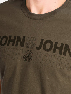 Camiseta John John Masculina Regular Fit Opposites Marrom