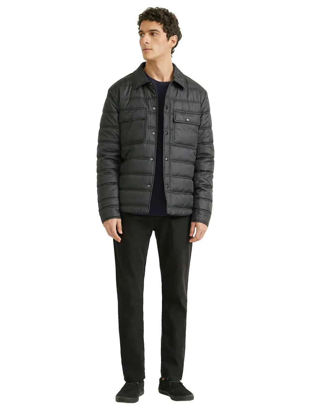 Calça Foxton Masculina Sarja Oscar Preta