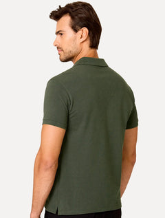 Polo Dudalina Piquet Essentials Cotton Basica Modal Verde Militar