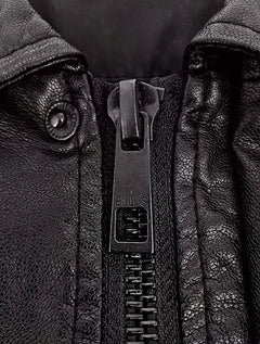 Jaqueta Ellus Masculina PU Leather Washed New Aviator Marrom Café