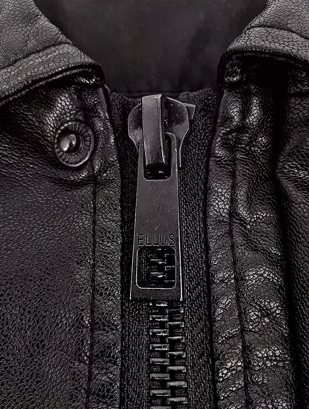 Jaqueta Ellus Masculina PU Leather Washed New Aviator Marrom Café