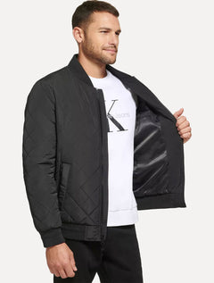 Jaqueta Calvin Klein Bomber CK Zip Preta