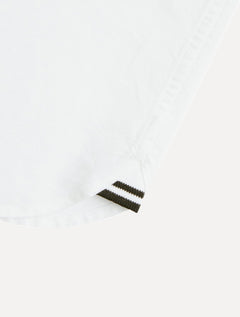 Camisa Fred Perry Masculina Manga Curta Oxford Pocket Black Logo Branca