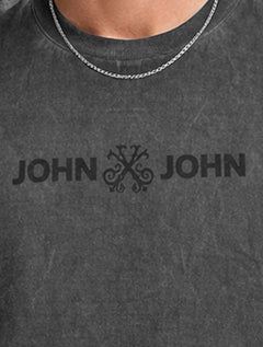 Regata John John Masculina Relaxed Fit Flat Cinza Escuro