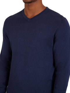 Suéter Aramis Masculino Tricot V-Neck Azul Marinho
