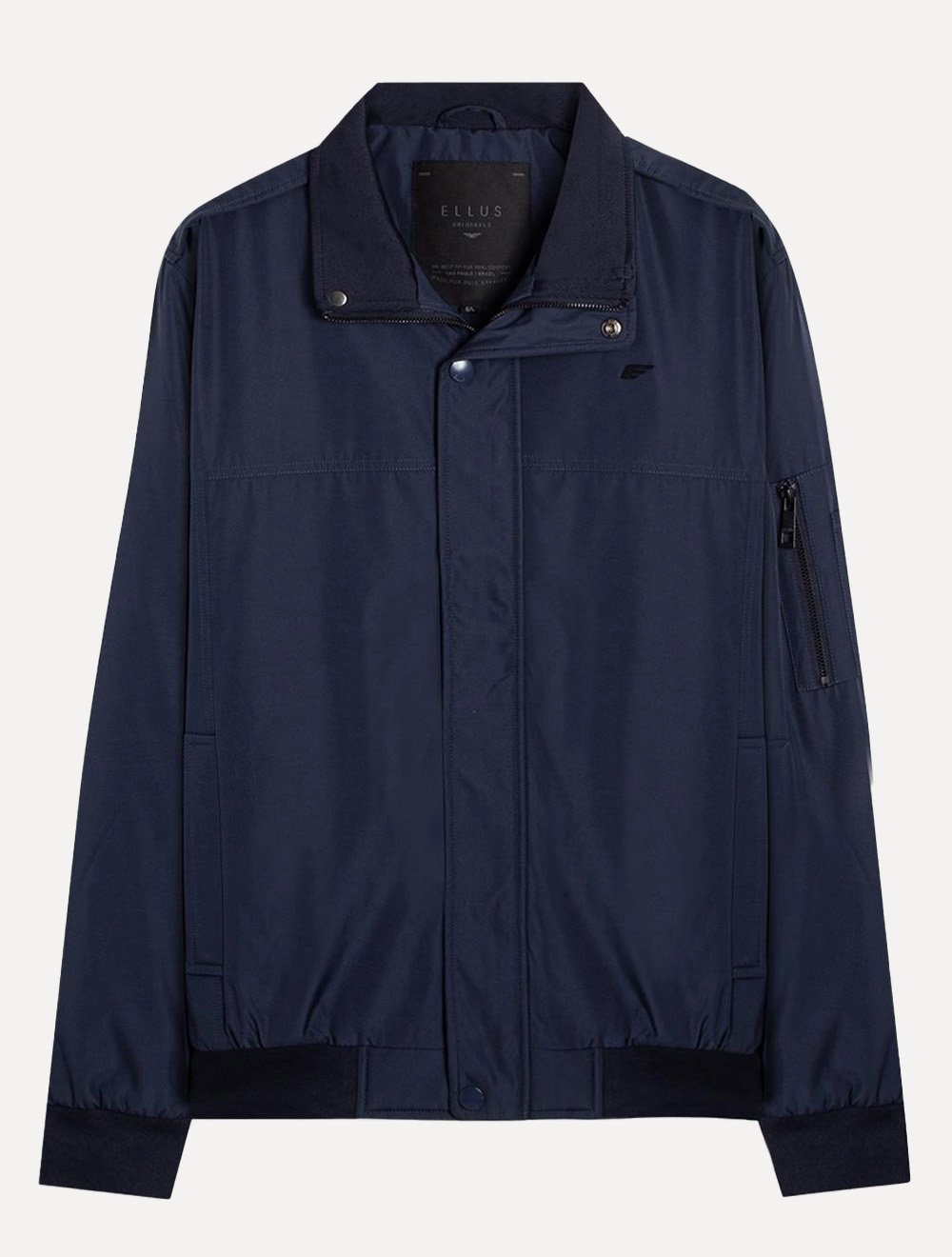Jaqueta Ellus Masculina Nylon Padding Sport Bomber Azul Marinho