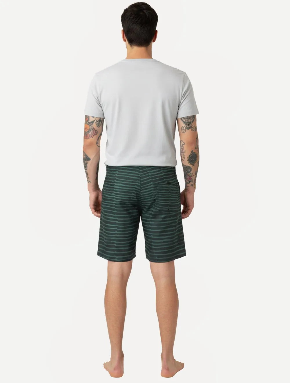 Bermuda Calvin Klein Swimwear D'Água Masculina Green Lines Preta