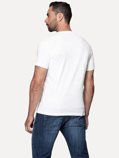 Camiseta Guess Masculina Rubber Logo Sash Branca