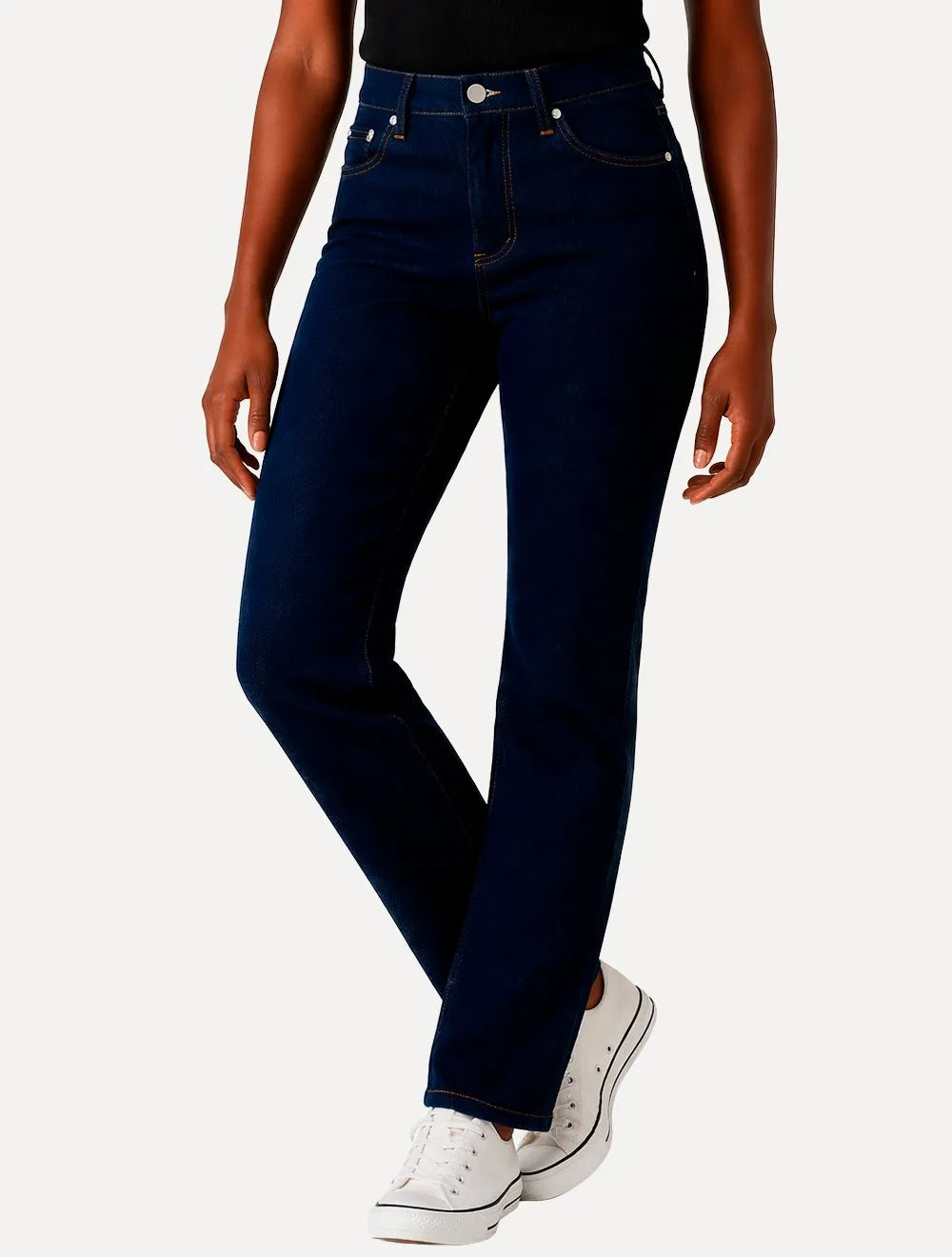 Calça Levis Jeans Feminina 724 Slim High Rise Straight Azul Escuro