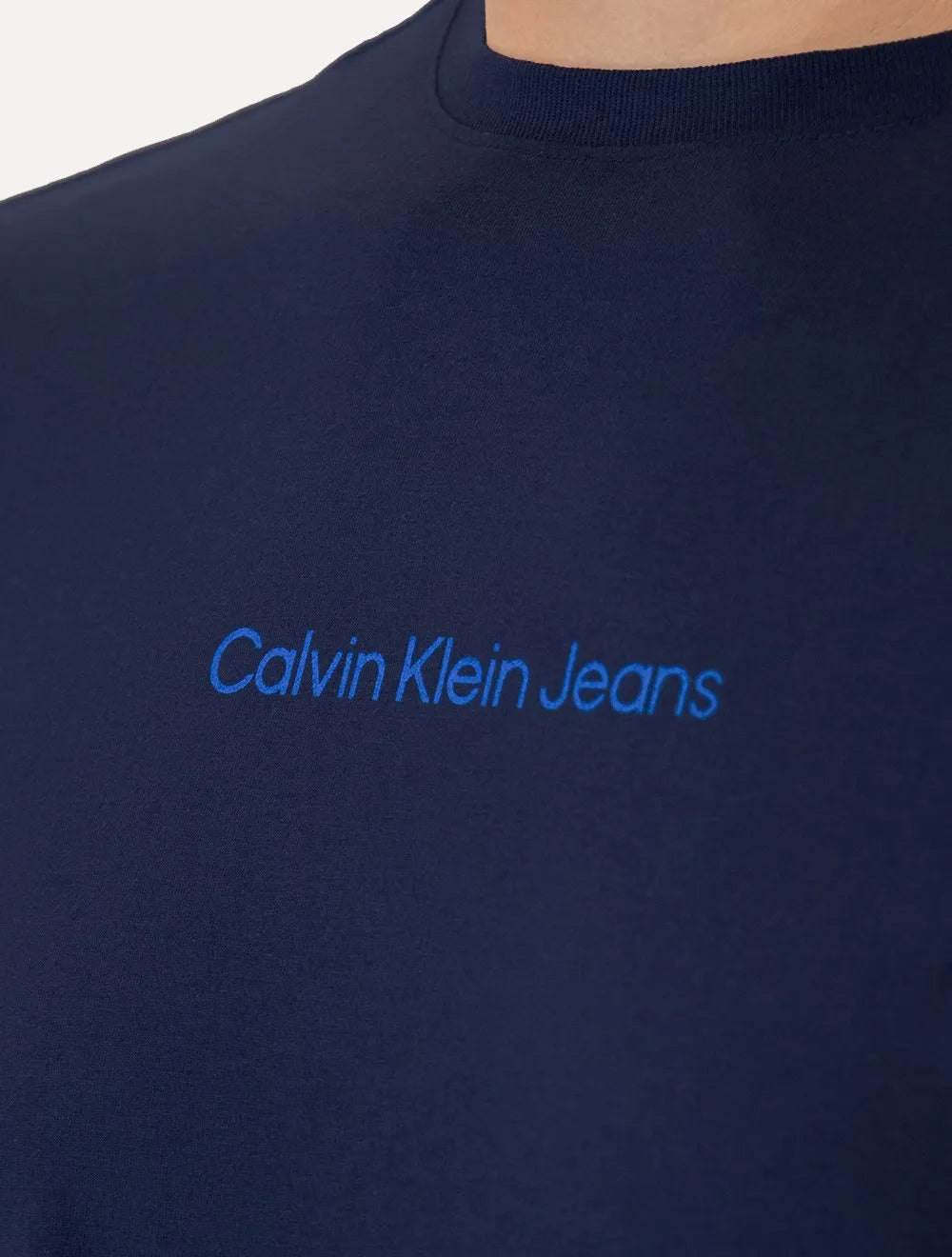 Camiseta Calvin Klein Jeans Masculina Institutional New Logo Azul Marinho