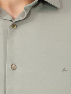 Camisa Aramis Masculina Slim Stretch Poliviscose de Bambu Fendi Caqui