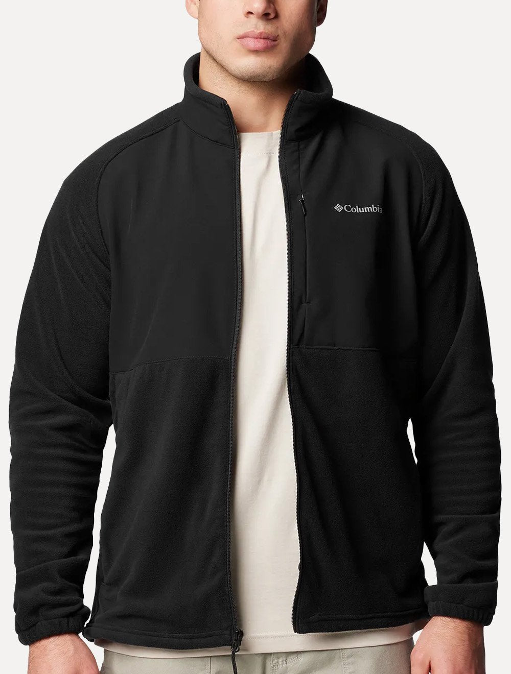 Jaqueta Columbia Masculina Fleeces Sage Peak Full Zip Preto 
