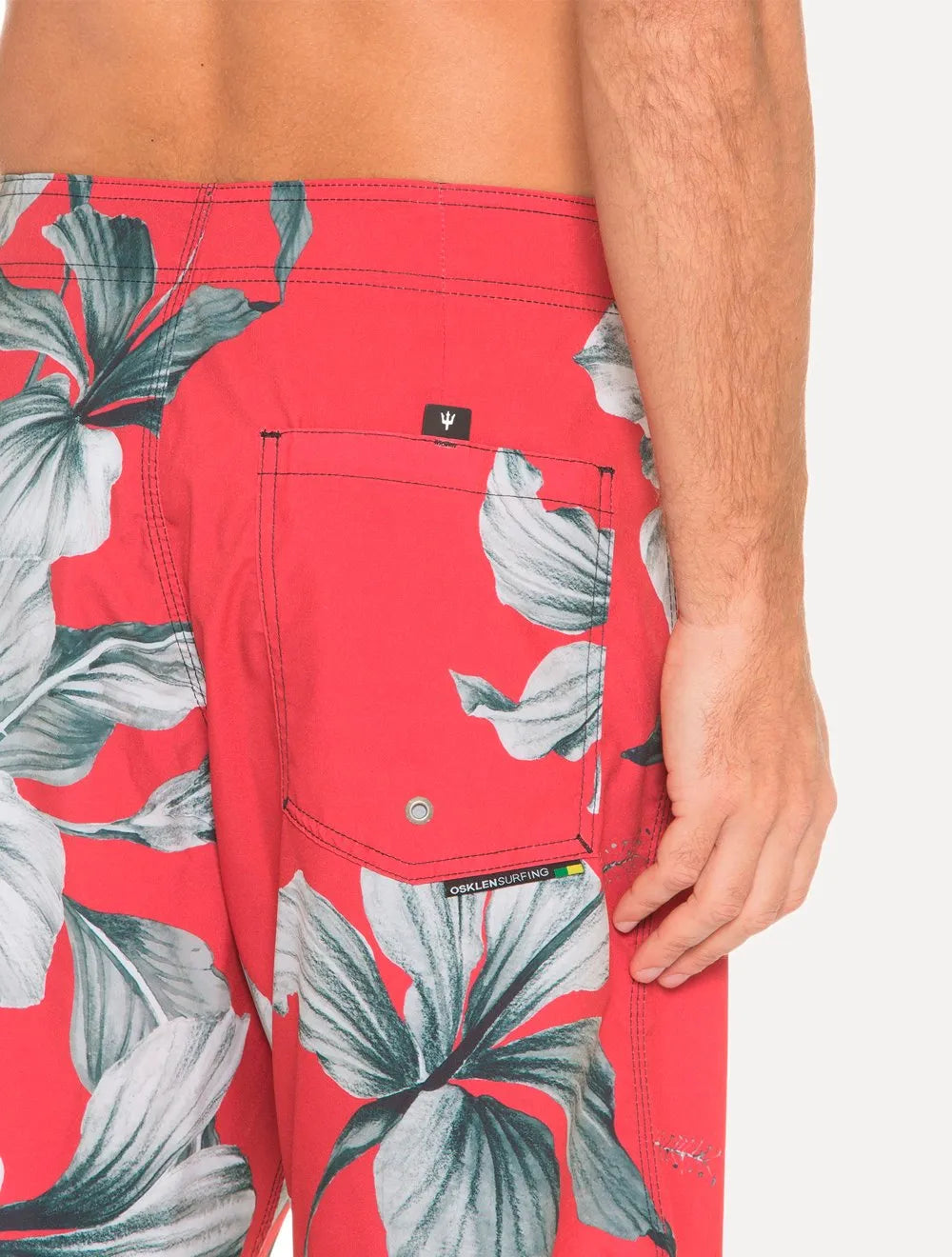 Bermuda Osklen Masculina D'Água Surf Fleur Vermelha