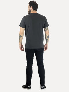 Camiseta Colcci Masculina Basica Logo Minimalista Chumbo