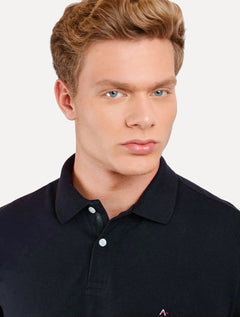 Polo Aramis Masculina Piquet Inner Detail Azul Marinho