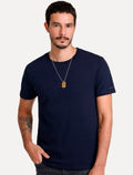 Camiseta John John Masculina Slim Fit Simple Azul Marinho