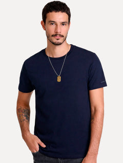Camiseta John John Masculina Slim Fit Simple Azul Marinho