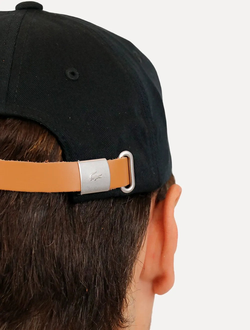 Boné Lacoste Gabardine Big Croco Preto