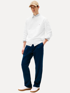 Moletom Tommy Hilfiger Masculino Essential Fleece Crewneck Branco
