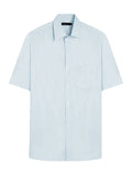 Camisa VR Masculina Casual Manga Curta Pocket Silicon Oil Azul Claro