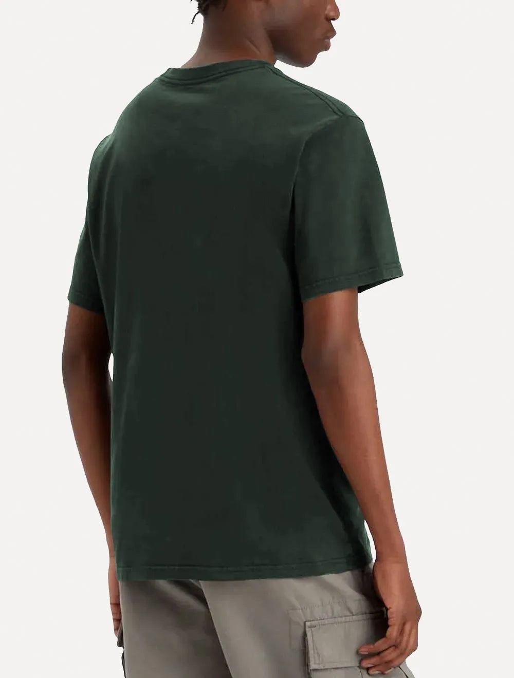 Camiseta Levis Masculina Zigzag Headline Logo Verde Escuro