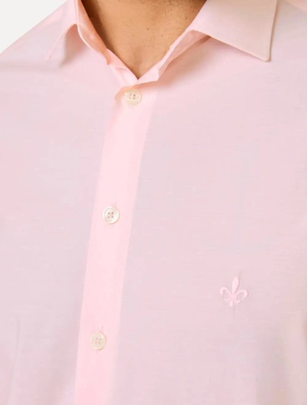 Camisa Dudalina Masculina Comfort Tricoline Lisa Rosa