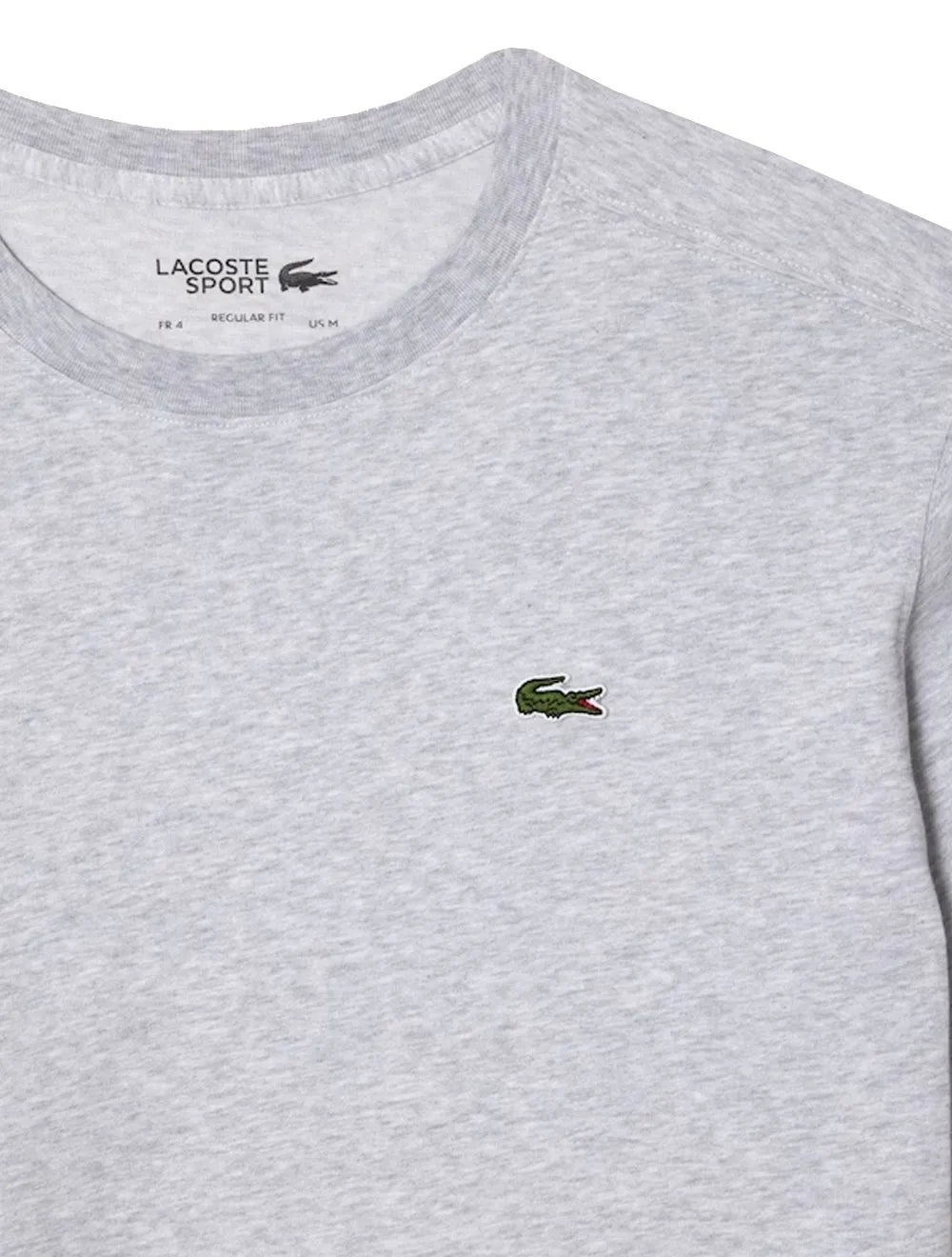 Camiseta Lacoste Masculina Basic Sport Quick Dry Cinza Mescla