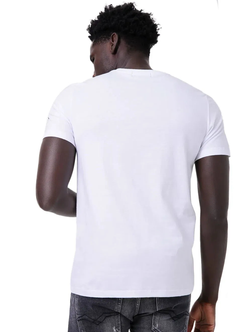 Camiseta Replay Masculina C-Neck Italian Brand Branca