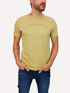 Camiseta Ellus Masculina Cotton Fine Deluxe Gothic Classic Mostarda