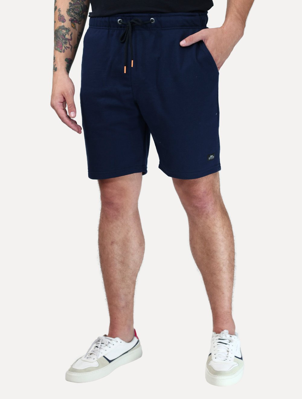 Bermuda King & Joe Masculina Moletom Comfort Logo Azul Marinho