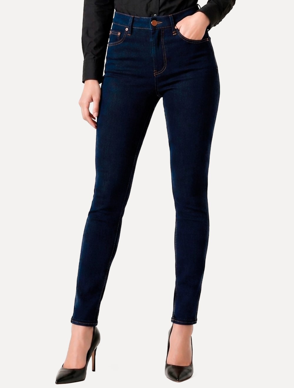 Calça Levis Jeans Feminina 721 Skinny High Rise Azul Escuro