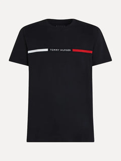 Camiseta Tommy Hilfiger Masculina Chest Insert Logo Azul Marinho