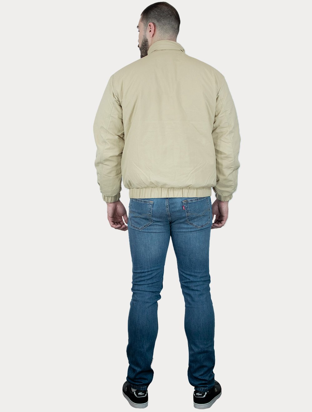 Jaqueta Tommy Jeans Masculina Essential Padded Logo Collar Cáqui