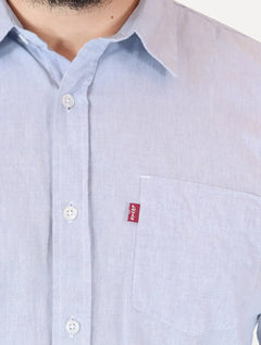 Camisa Levis Masculina Standard One Pocket Azul Claro Mescla