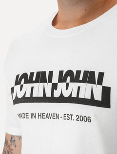 Camiseta John John Masculina Regular New Divided Branca