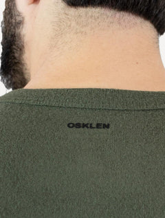 Camiseta Osklen Masculina Manga Longa Touch Verde Escuro