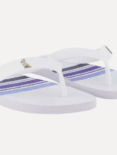 Chinelo Reserva Masculino Watercolor Stripe Branco/Marinho
