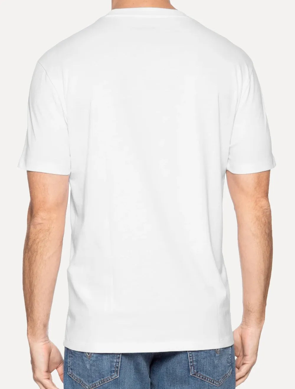 Camiseta Armani Exchange Masculina Milano New York Frontal Logo Branca