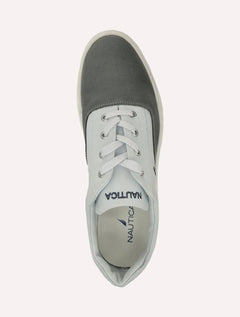 Tênis Nautica Masculino Denim Sailboat Logo Fanton Lona Branco/Cinza