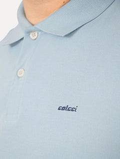Polo Colcci Masculina Piquet Navy Logo Azul Maya