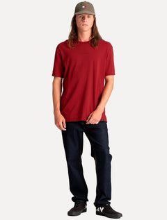 Camiseta Tommy Jeans Masculina Linear Gel Vermelho Escuro
