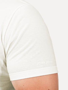 Camiseta John John Masculina Slim Fit Simple Off White