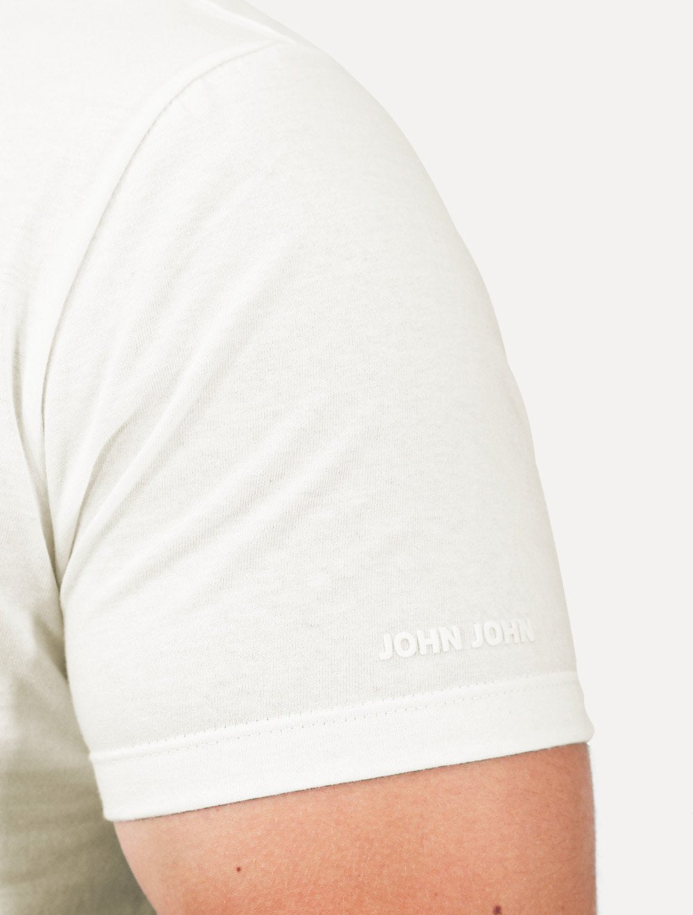 Camiseta John John Masculina Slim Fit Simple Off White