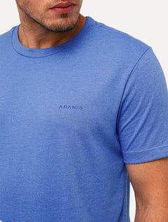 Camiseta Aramis Masculina Eco Lisa Azul Médio Mescla