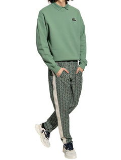 Moletom Lacoste Masculino Crewneck Loose Crocodile Badge Verde