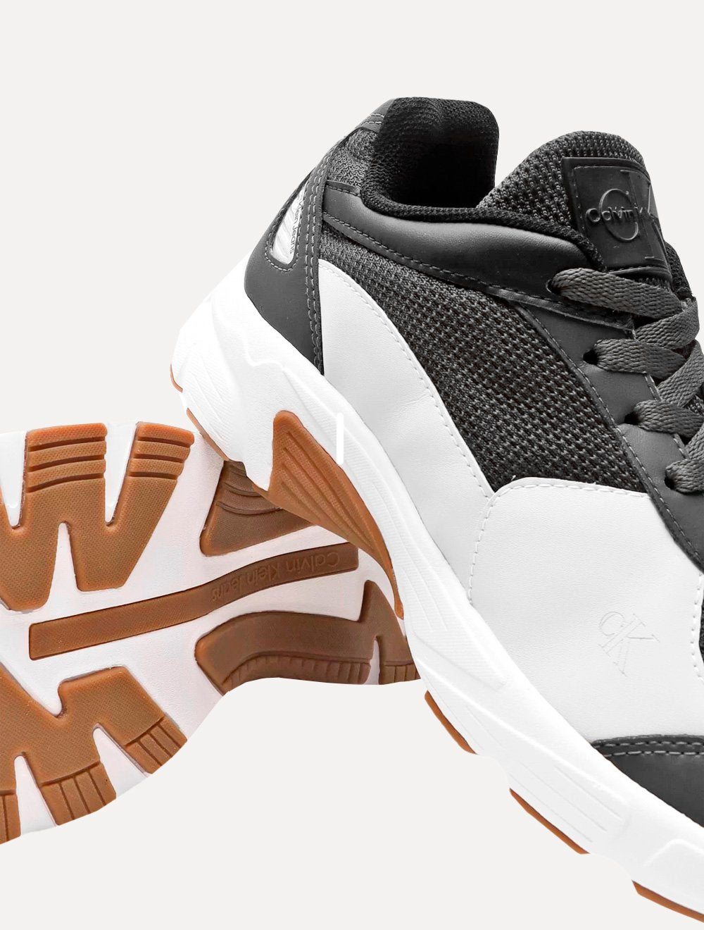 Tênis Calvin Klein Jeans Masculino New Runner Laser CK Branco/Oliva