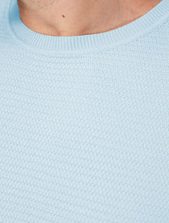 Camiseta Dixen Masculina Tricot Manga Curta Gola Careca Azul